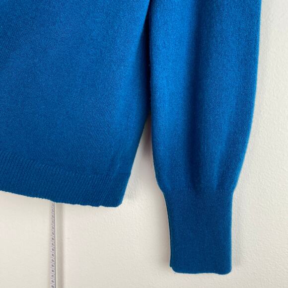 Talbots 100% Cashmere V Sweater Size XL Balloon Sleeve Pullover - Picture 5 of 10